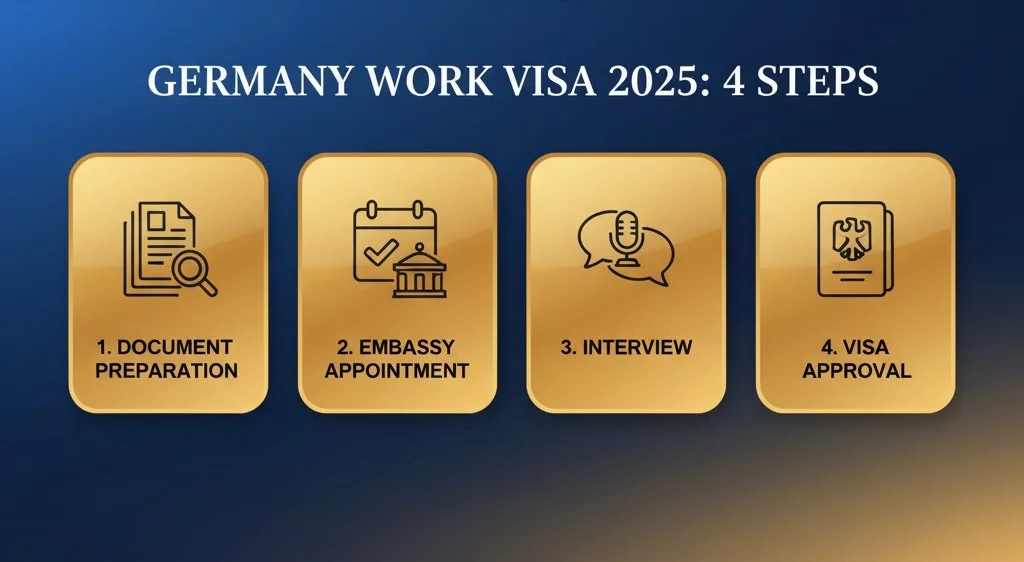 مراحل ویزای کاری آلمان