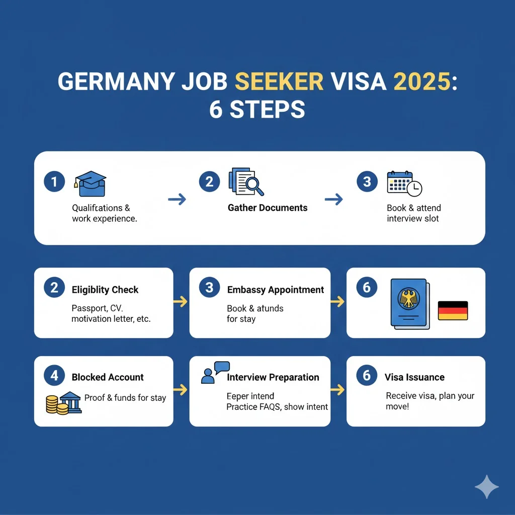 مراحل دریافت ویزای جستوجوی کار آلمان